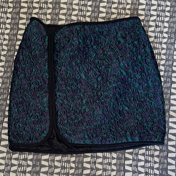 3•1 Phillip Lim Mini Skirt Navy Green Sparkle - Picture 1 of 8